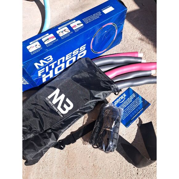 M3 Europe exercise hula hoop Yoga family fitness intelligent hula hoop Pink/Gray - Picture 7 of 10